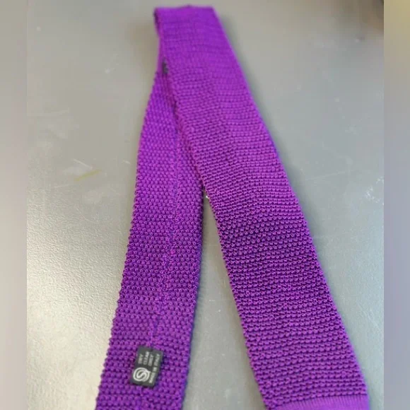 3 Black Silk Knit Ties - BUNDLE - Picture 3 of 6